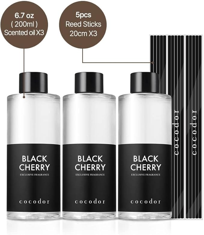 COCODOR Reed Diffuser Oil Refill/Lemon Eucalyptus /6.7oz / 3 Pack/Aromatherapy - Image 3