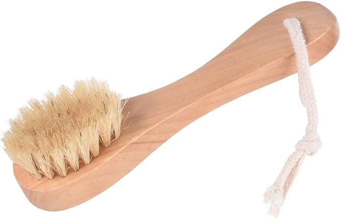 Natural Bristles Wooden Face Cleaning Brush Wood Handle Facial Cleanser Nose - Image 6