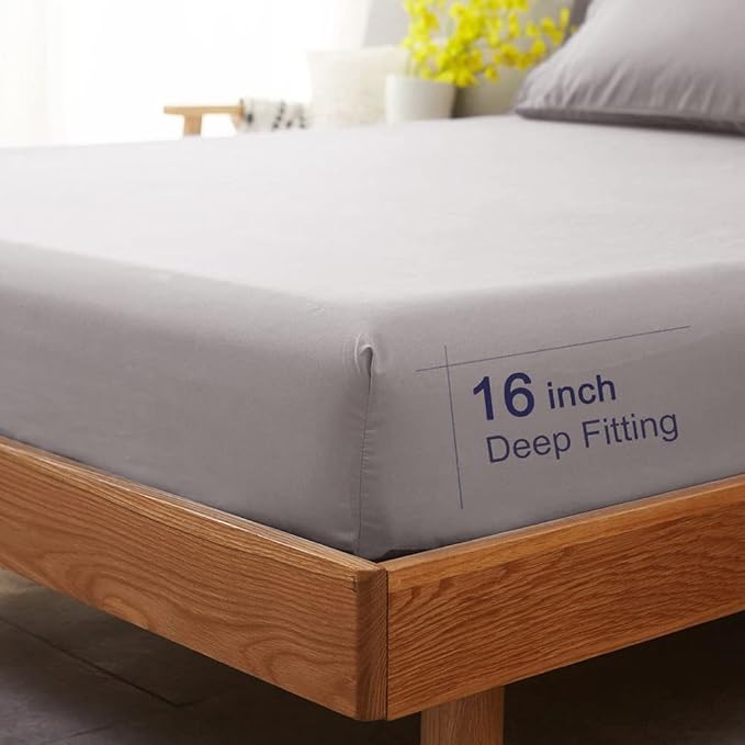 SONORO KATE Sheets Super Soft Microfiber 1800 Thread Count 16 Inch Deep Pocket - Image 6
