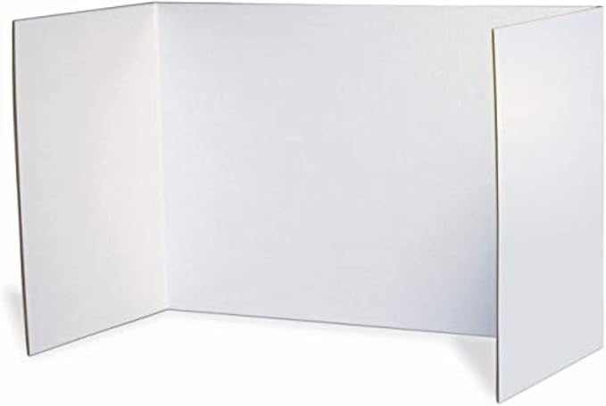 Pacon Privacy Boards, White, 48" x 16", 4 Boards (3782)