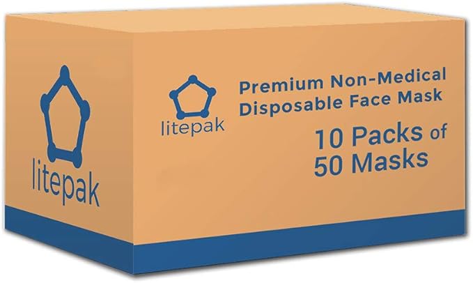 Litepak 500pcs Premium Disposable Face Mask SOFT 3ply Nose Wire - Image 4