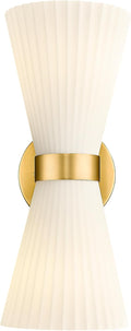 Gold Sconce Wall Lighting, HWH Single Wall Vanity Light Fixture Brushed Gold by HWHINVESTMENT