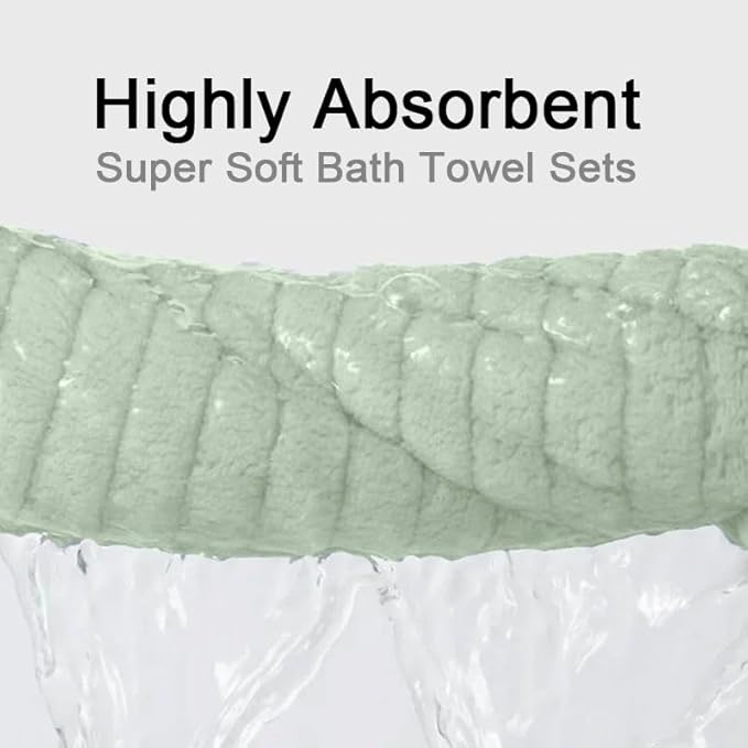 Hailea Hand Towels Set 16x31 Inches, Soft Microfibers Bathroom Towel Set 2 Pack - Image 4