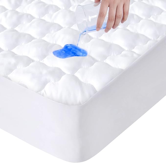 Queen Mattress Pad, Queen Mattress Protector Waterproof Quilted, Mattresses by SpringspiritBedding