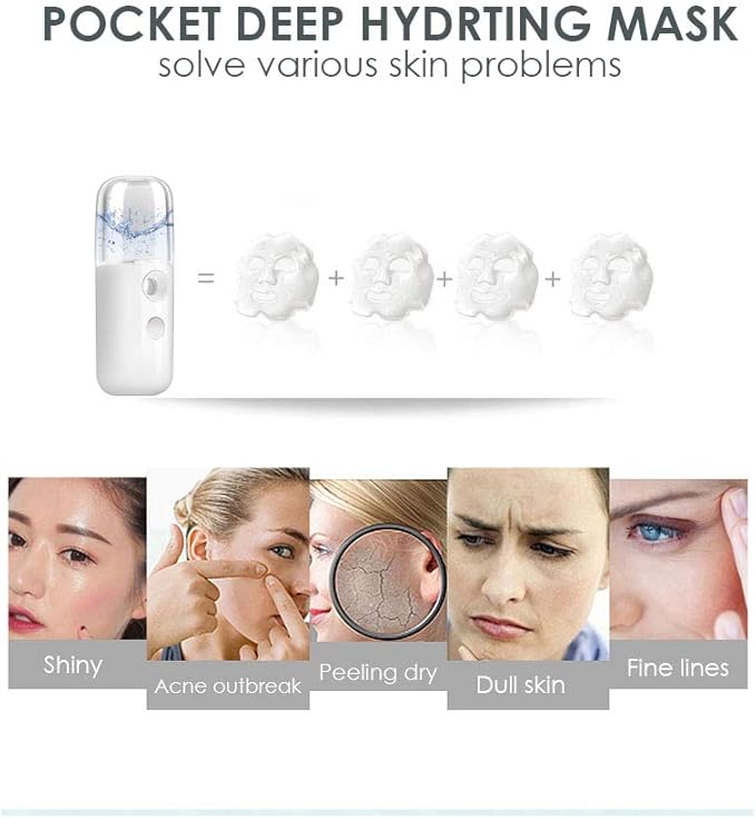 GIVERARE Nano Facial Steamer, Handy Mini Mister, USB Rechargeable Mist Sprayer - Image 6