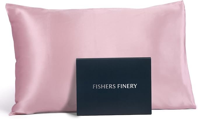 Fishers Finery 25mm Luxury 100% Pure Mulberry Silk Pillowcase) by FishersFinery