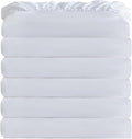 White Bulk Queen Fitted Sheet Only Deep Pocket 6 Pack, Quick Sort Bottom Bed by Culve