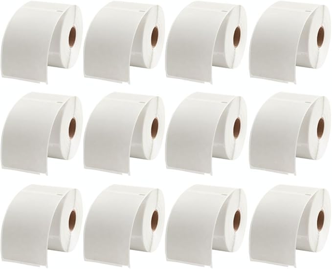 MFLABEL 4x6 Direct Thermal Shipping Labels - 12 Rolls, 220 Labels/Roll, Perforated Postage Paper with Alignment Hole, Compatible with 4XL LabelWriter 1744907 & 1755120, Rollo for USPS, UPS