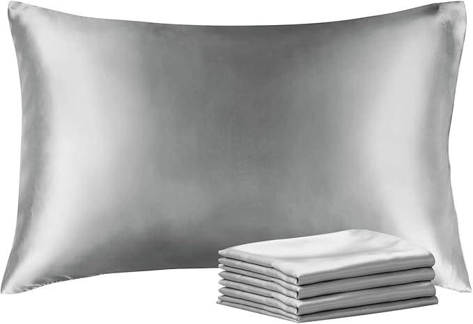 BEDELITE Satin Pillowcase with Zipper 4 Pack, Super Soft and Cooling Similar to by BEDELITE