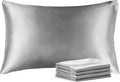 BEDELITE Satin Pillowcase with Zipper 4 Pack, Super Soft and Cooling Similar to by BEDELITE