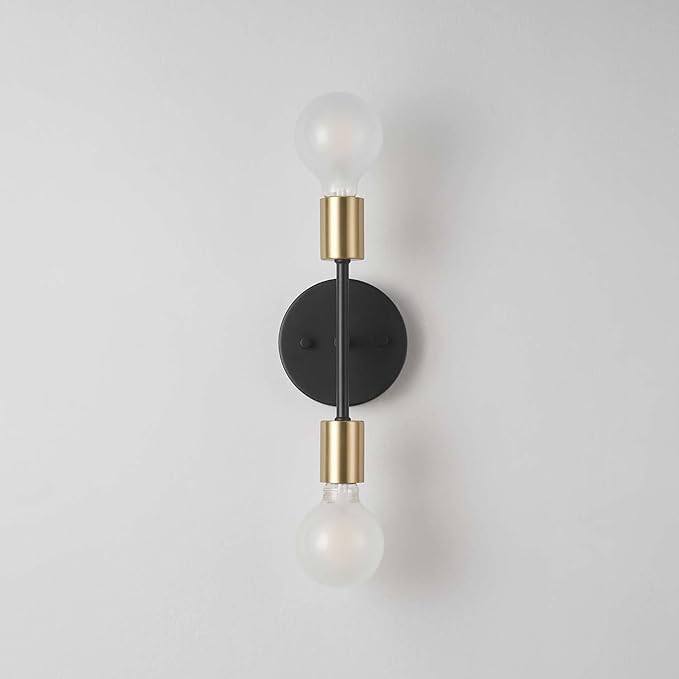 Globe Electric 52085 10" 2-Light Reversible Vanity Wall Light, Matte Black - Image 8