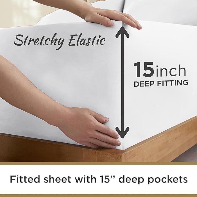 DESTINY CRESCENT BEDDING Knit Jersey 100% Cotton 2 Full XL Fitted Bed Sheets - Image 3