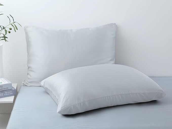 Bamboo Viscose Zippered Pillow Cases King Size Set of 2, 400 Thread Count - Image 9