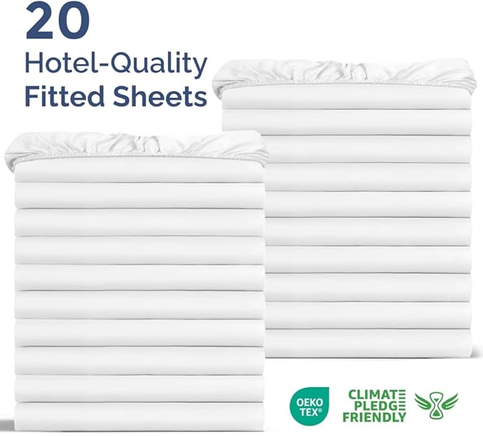 Bulk Case Pack of 16 Fitted Sheets - Image 2