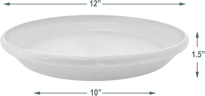 PSW Pot Collection AP30DC 12-inch Plastic/Stone/Wood Composite Plant Saucer - Image 4