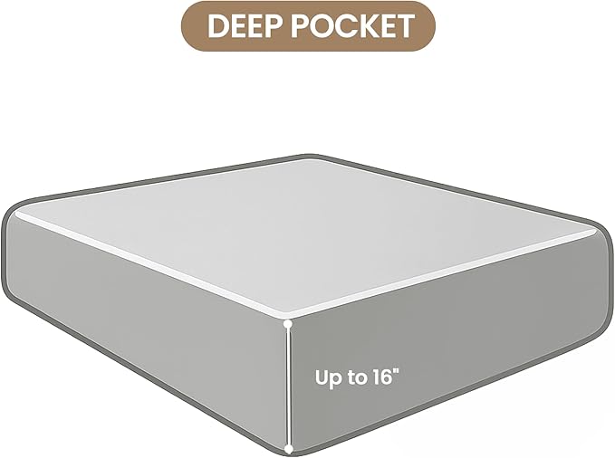 ROSE&RISY Light Grey King Fitted Sheet, Soft and Breathable - Image 2