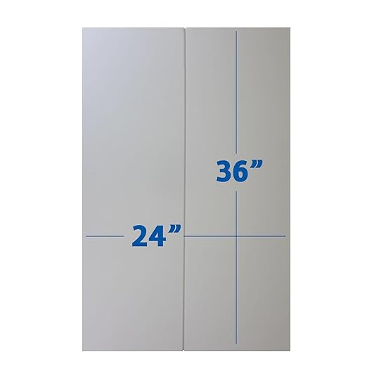Flipside Products 36” x 48” Foam Project Boards for Presentations, Science Fair, School Projects, Event Displays and Trifold Picture Board - White - 24 Pack