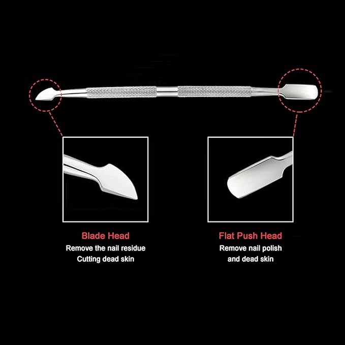 6PCS Cuticle Pusher Set, Stainless Steel Cuticle Remover Kit, Cutter and - Image 5