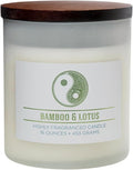 Carolina Bamboo Lotus Scented Candle, 16 oz Wellness Relaxing Aromatherapy by CAROLINA