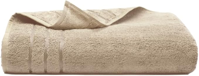 Cariloha Bath Towel | Stone |28"x54" | Turkish Cotton & Viscose Material Blend by Cariloha