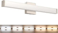 Bathroom Vanity Light Brushed Nickel Square LED 24 inch 14W 4000K Natural White by Enjoyyourhealthylife