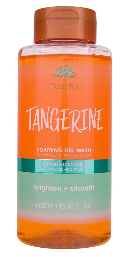 Tree Hut Tangerine Foaming Gel Wash, Hydrating & Moisturizing Body Wash by TreeHut