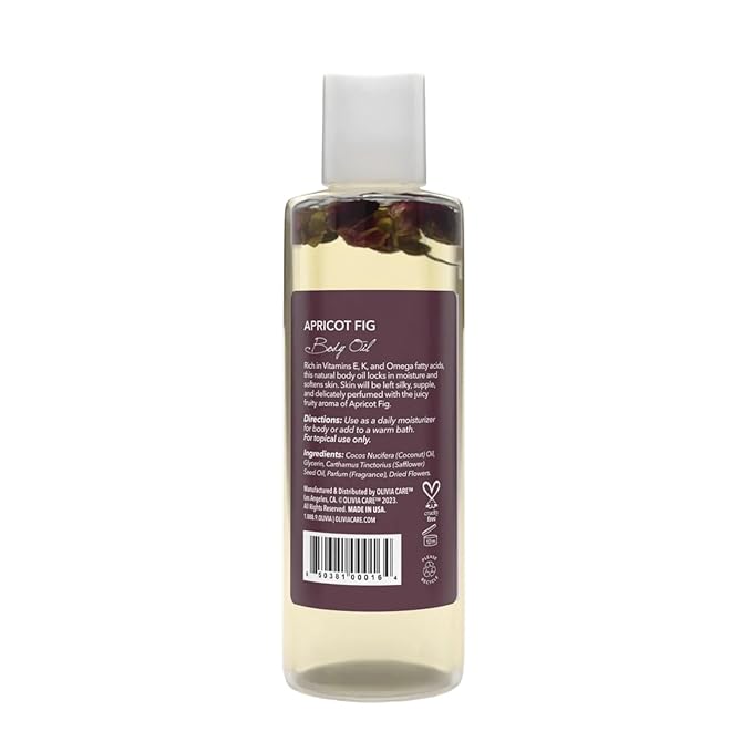 Olivia Care Body Oil Apricot Fig Vegan & Natural Moisturizing - Image 8