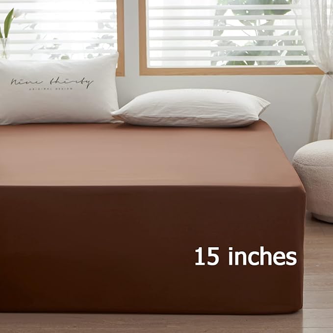 Bedding Queen Size Fitted Sheet Only- Bottom Matress Fitted Sheet-Fits 15inches - Image 7