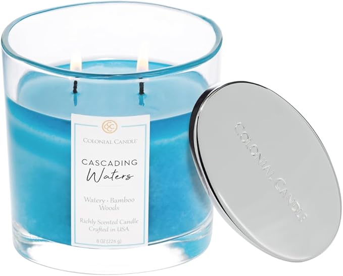 Colonial Candle Cascading Waters Scented Candle Jar, Highly Fragranced Candles - Image 3