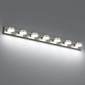 55.12inch Brushed Nickel Vanity Light Fixtures, 7 Light LED Bathroom Vanity by BATHROOMLIGHTINGFIXTURES