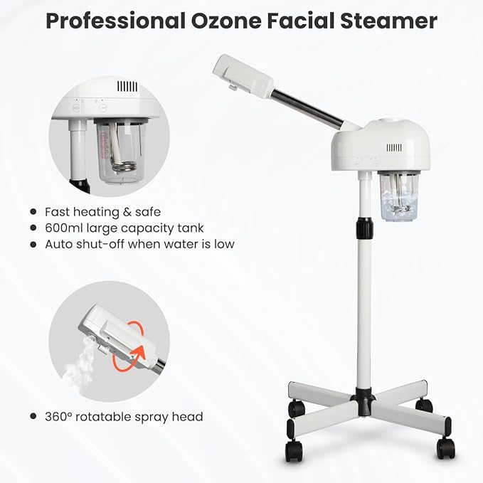 TASALON Professional Facial Steamer, Hot Mist Spray, Vaporizador Facial Steamer - Image 3