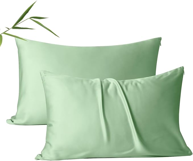 4 Pack Cooling Pillow Cases, Viscose Derived from Bamboo Pillow Protectors by ShunjieHome
