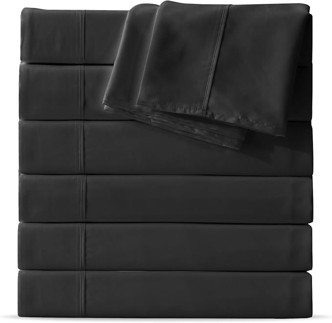 Maple&Stone Full Flat Sheet 6 Pack, Premium Soft & Breathable, Brushed by MapleStone