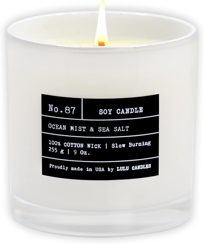 Lulu Candles | Ocean Mist & Sea Salt | Luxury Scented Soy Jar Candle | Hand by LULUCANDLES