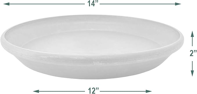 PSW Pot Collection AP35C 14-inch Plastic/Stone/Wood Composite Plant Saucer Drip - Image 4