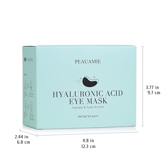 PEAUAMIE Under Eye Patchs Hyaluronic Acid Eye Mask - Image 7