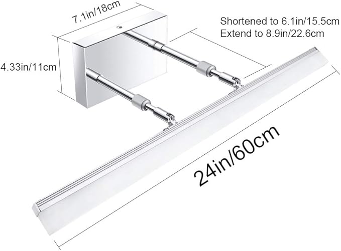 Aipsun 24 inch Dimmable LED Vanity Lights Adjustable Bathroom Light Fixtures - Image 8