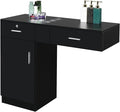 Wall Mount Styling Station for Hair Stylist, Wooden Hair Salon Station Storage by Unknown