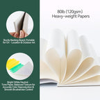 TRANSON Artist Mix Media Sketchbook Marker Pad, 8.3”x11.7” 40 Sheets A4 Art Papers, 80lb/120gsm for Painting, Drawing and Sketching