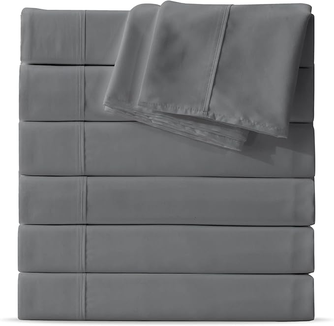 Maple&Stone Twin Flat Sheet 6 Pack, Premium Soft & Breathable, Brushed by MapleStone