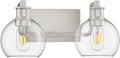 Tipace 2 Light Wall Scone Vintage Vanity Light Fixtures Brushed Nickel Wall by Tipace