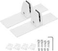 PATIKIL 1.8x1.3x2.5" Desk Divider Support Clamp, 2 Pcs Aluminum Desk Shield Clamp Desk Divider Partition Clamp Sneeze Guard Clamp Bracket for Office Home Desk Panel, White