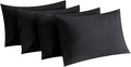 MINIPANDA Black Pillow Cases Standard Size Set of 4 by Unknown