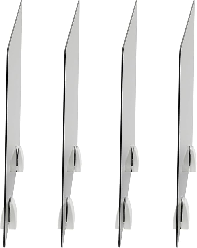 4PCS Desk Dividers Office Partitions,Privacy Desk Panel Protective, Frosted Acrylic with Clamps Classroom Privacy Shield for Offices Schools Call Centers 23.62x15.75in (Black)