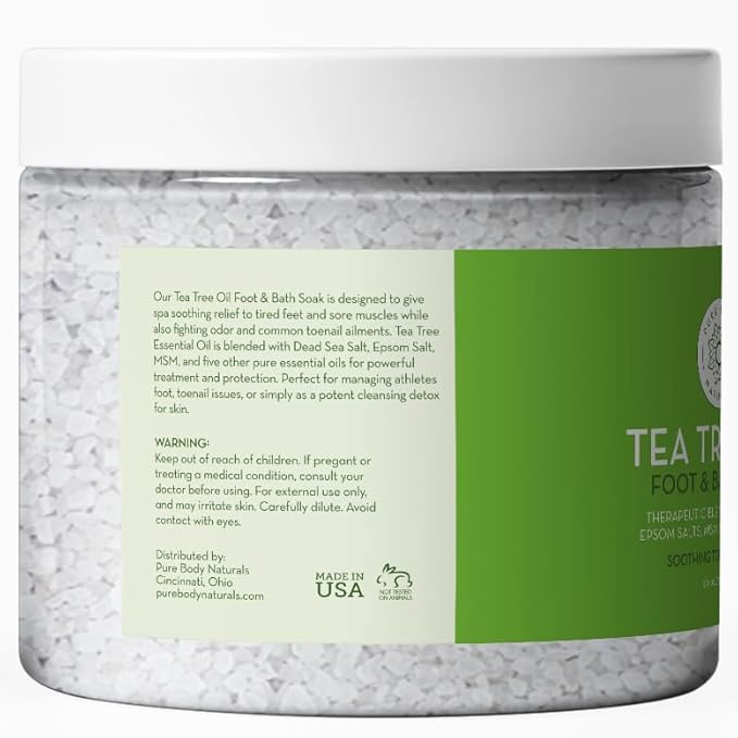 Pure Body Naturals Tea Tree Oil Foot & Bath Soak - Image 5