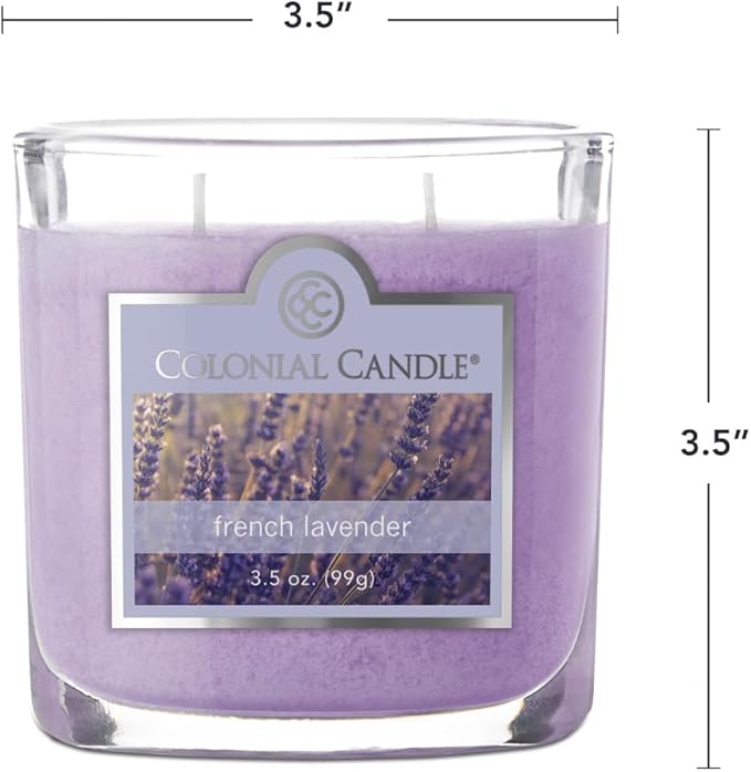 Colonial Candle French Lavender Scented Jar Candle, 2 Wick, 3.5 oz, Mottled Wax - Image 5