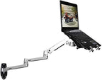 XSJ8013WT Wall Mount Laptop Holder Ultra Long Arm Aluminum Mechanical Spring Full Motion Laptop Mount Arm Monitor Holder Lapdesk (Black)