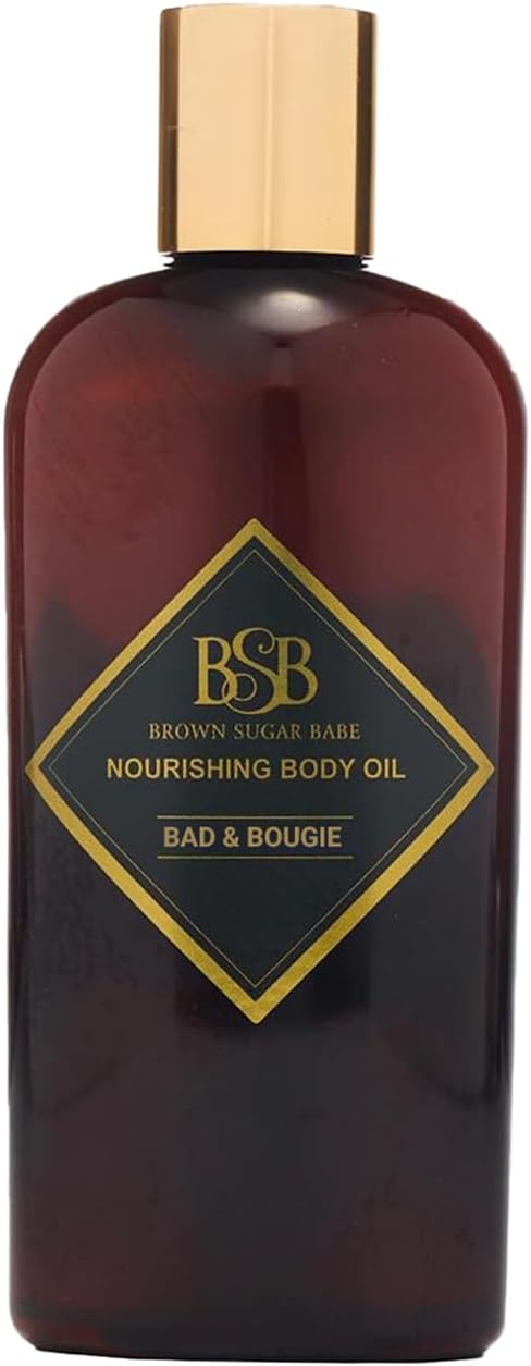 Brown Sugar Babe Bad and Bougie Body Oil, Grape Seed and Sweet Almond Fragrance by BrownSugarBabe