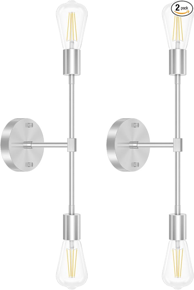 FadimiKoo 2-Light Brushed Nickel Bathroom Vanity Light by FadimiKoo