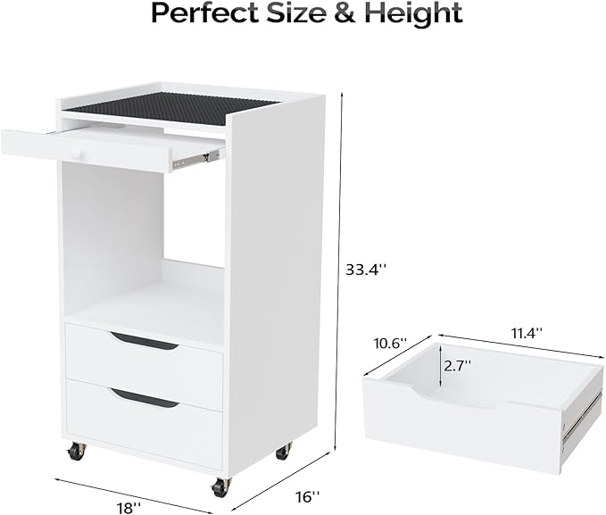 Medical Carts with Wheels, Crash Cart Ultrasound Trolley with Non-Slip Pads - Image 7